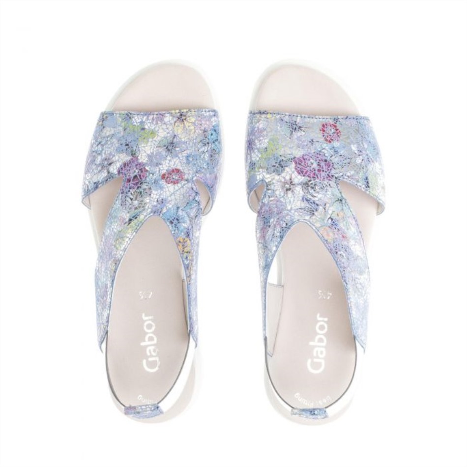 Gabour | Exclusif 2361236 - Cuir Fleuri Bleu Métallisé